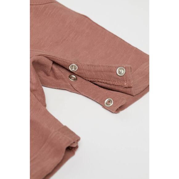 H&M Sleeveless Romper Dark Old Rose Brown Size 4-6 Months Organic Cotton - Picture 5 of 6